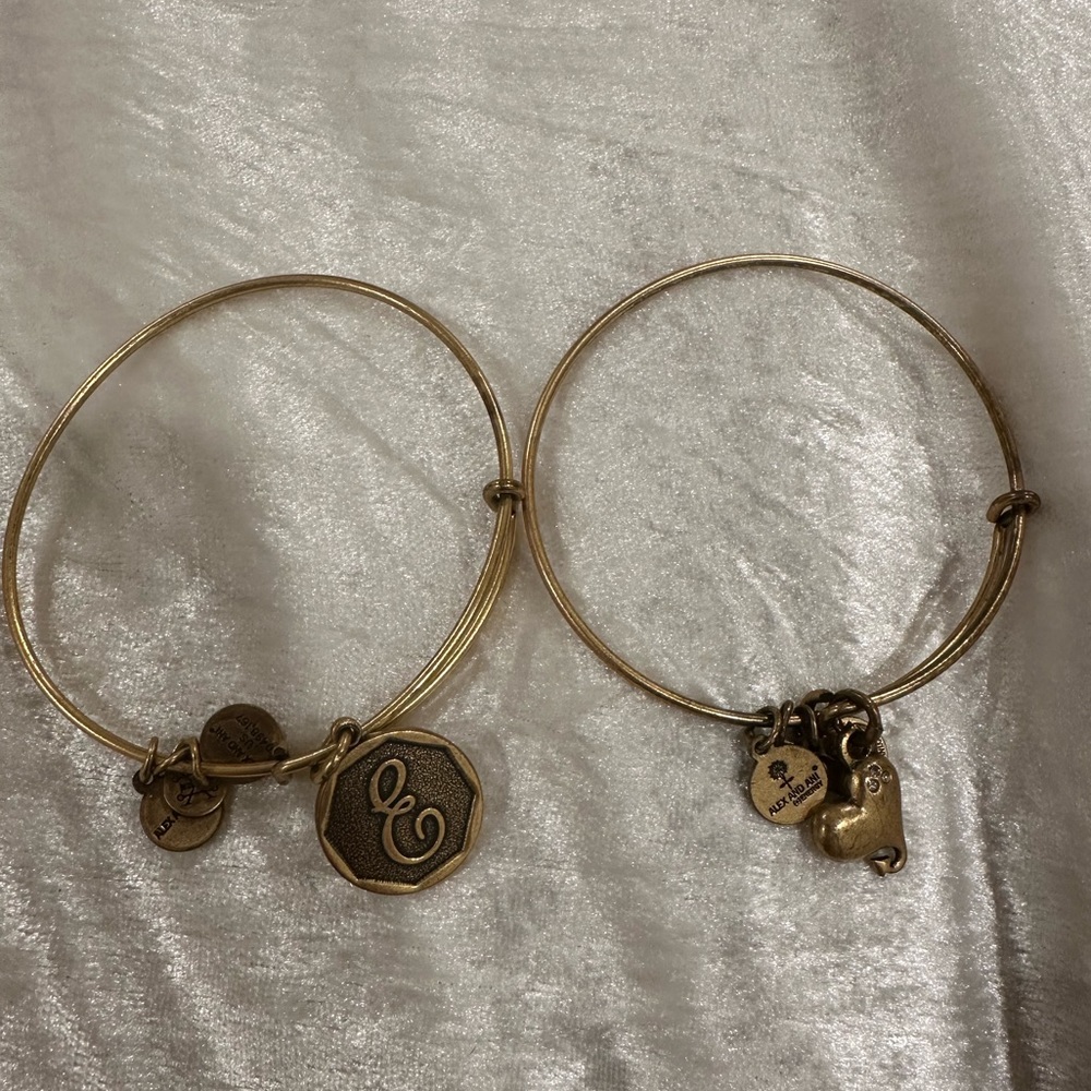 Alex & Ani E initial bracelet